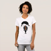 Jのポップ・アートのな女の子 Tシャツ (正面フル)
