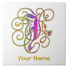 Jのモノグラムあなたの一流の"ゴシック様式虹"のセラミックタイル タイル