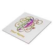 Jのモノグラムあなたの一流の"ゴシック様式虹"のセラミックタイル タイル (側面)