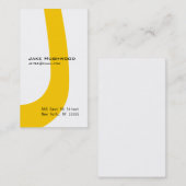Jの手紙のアルファベットの名刺のオレンジ 名刺 (正面/裏面)