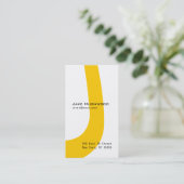 Jの手紙のアルファベットの名刺のオレンジ 名刺 (スタンド正面)