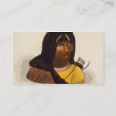 「Jの物語からの石造りのインディアンのポートレート、 名刺 (裏面)