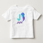 Jはクラゲ向け：海へ トドラーTシャツ (正面)
