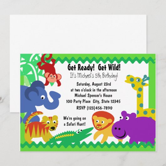 Jはジャングルだ 招待状 (正面/裏面)