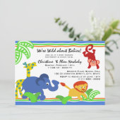 Jはジャングルの赤ちゃんシャワー 招待状 (スタンド正面)