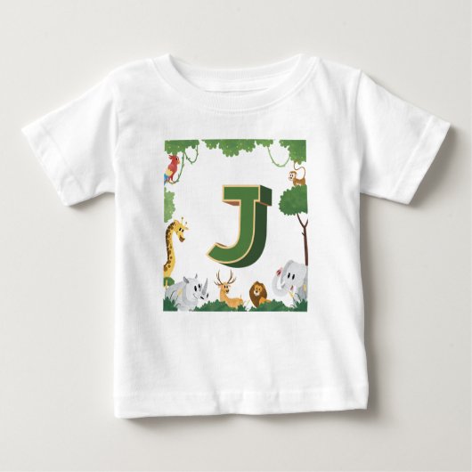 JはジャングルのJ ベビーTシャツ (正面)
