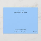 Jはジョイウクライナのフォークアートアルファベット ポストカード (裏面)