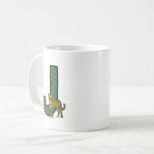 Jは… パーソナライズされた コーヒーマグカップ (正面左)