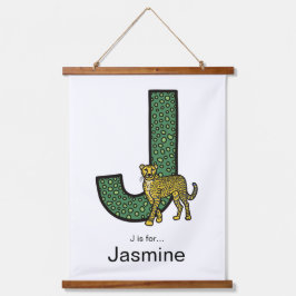 Jは… パーソナライズされた 吊り下げ型タペストリー