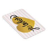 J'アドレ引用文 |ブラックおよび金ゴールドハート マグネット (右側)