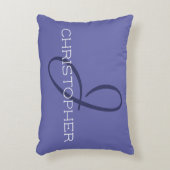 Jイニシャル名前をカスタムするブルーペリウィンクル アクセントクッション (正面(垂直))