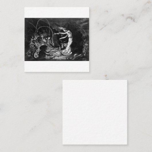 Jウェルカムに囲まれた彼女の大釜の魔女 スクエア名刺 (正面/裏面)