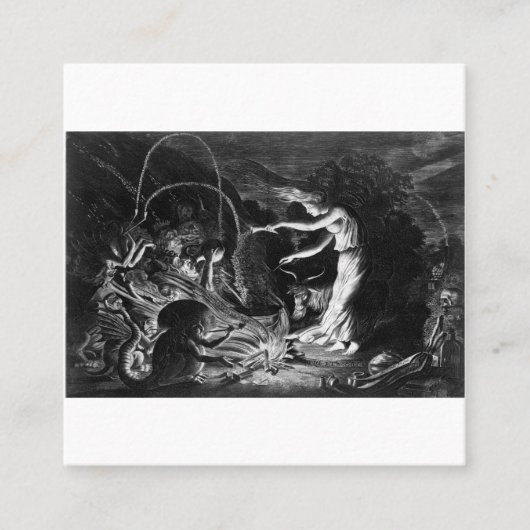 Jウェルカムに囲まれた彼女の大釜の魔女 スクエア名刺 (正面)