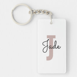 Jカスタムで始まる名前のモノグラムギフト キーホルダー