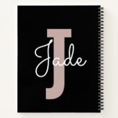 Jカスタムで始まる名前のモノグラムギフト ノートブック (裏面)