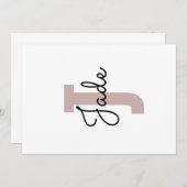 Jカスタムで始まる名前のモノグラムギフト 招待状 (正面/裏面)