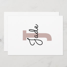 Jカスタムで始まる名前のモノグラムギフト 招待状