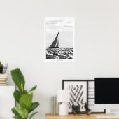 JクラスエンデバーB&Wポスター ポスター (ホームオフィス)