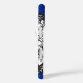 Jパーソナライズされた字のフローラエレガントグリッター Case-Mate iPhoneケース (裏面 / 右)