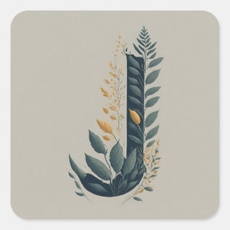 Jボタニカルモノグラム スクエアシール