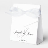 Jモノグエレガントラム |結婚式の引き出物ボックス フェイバーボックス (正面サイド)