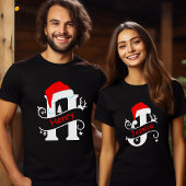 Jモノグラムの名のパーソナライズされたクリスマス Tシャツ
