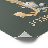 Jモノグラムフローラポスパーソナライズされたター ポスター (角)