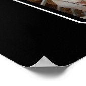 Jモノグラム独自の6フォトコラージブラックを作成 ポスター (角)