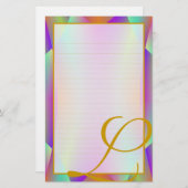 Jモノグラム「オンステージパープル素晴らし」文房具 便箋 (正面/裏面)