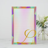 Jモノグラム「オンステージパープル素晴らし」文房具 便箋 (スタンド正面)