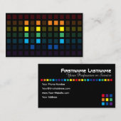 JレインボーエレガントスクエアミュージックイコライザーDJ 名刺 (正面/裏面)