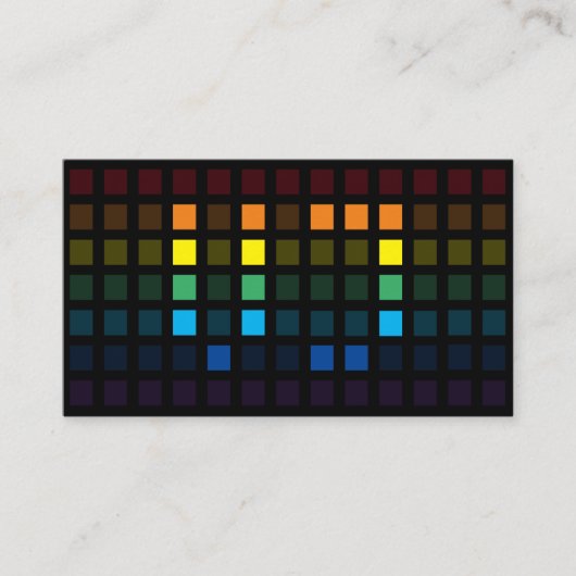 JレインボーエレガントスクエアミュージックイコライザーDJ 名刺 (正面)