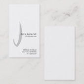 Jレターアルファベットビジネスカードグレー 名刺 (正面/裏面)