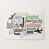 J文字で始まる形容詞ワードクラウド ジグソーパズル (横)