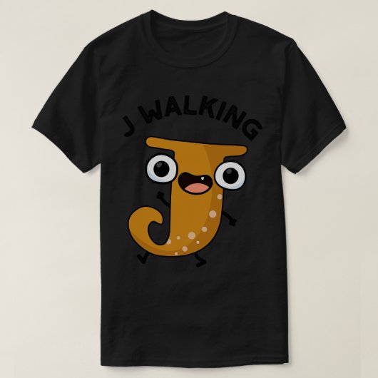 J歩くおもしろいアルファベットプン1 Tシャツ (デザイン正面)