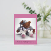 j0314047の私のSleepoverへの招待されました インビテーションポストカード (スタンド正面)