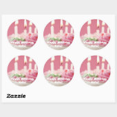 j0422320ハッピーバースデーカラ！ ラウンドシール (シート)