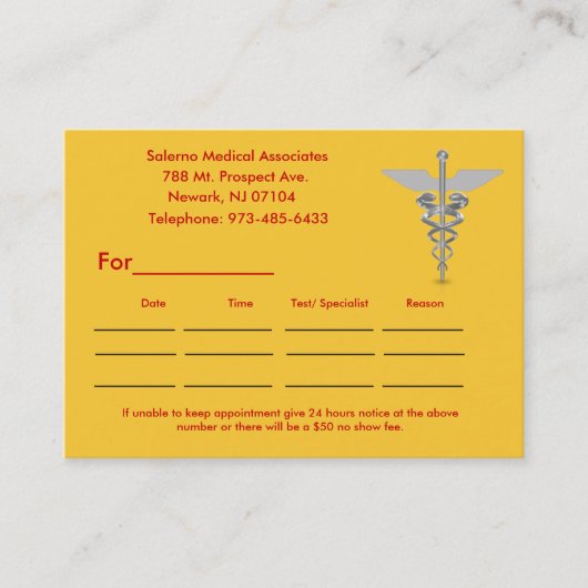 j0439599の_________の__________の   _______… 予約カード (正面)