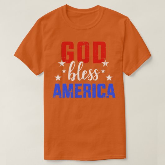 J4日の独立記念日にアメリカを祝福せよ Tシャツ (デザイン正面)