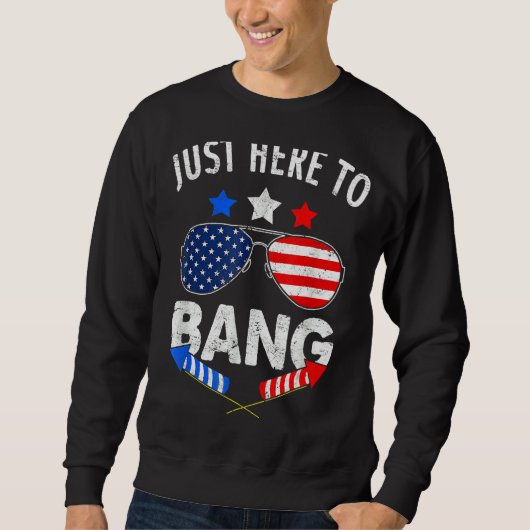 J4th Of Bang American Flag Fireworksに スウェットシャツ (正面)
