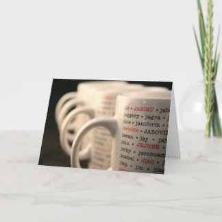 "J"のマグ カード