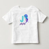 J はクラゲの旅: 海への旅 トドラーTシャツ (正面)