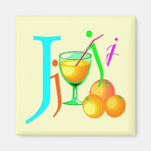J – アルファベットマグネット マグネット (正面)