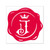 J -アンティークワックスシールゴシック王冠イニシャル文字 セルフインキングスタンプ (デザイン)