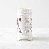 J.シーザー第5 Alaudaeローマ軍隊象ステイン ビールジョッキ (中央)