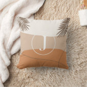 J – ジニアルモノグラムレターJ抽象デザインThro クッション (ブランケット)