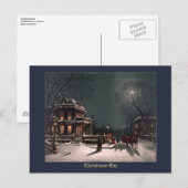 J.フーバーによるクリスマスイブ – ヴィンテージクリスマス シーズンポストカード (正面/裏面)