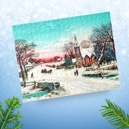 J.フーバー&ソンによる教会へのクリスマスイブ ジグソーパズル