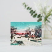 J.フーバー&ソンによる教会へのクリスマスイブ ポストカード (スタンド正面)