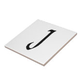 「J」モノグラム、クイル·文字 タイル (側面)
